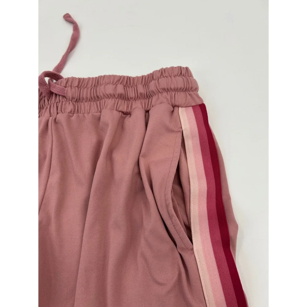 Fitkicks 76 Womens 2 Piece Lounge Set M Hoodie S Joggers Pink Side Stripe M S